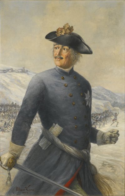 Leopoldo I, Príncipe de Anhalt-Dessau 1676-1747, marechal de campo do exército prussiano de Max Korn