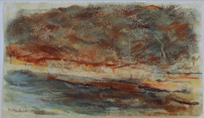 Noite paisagem em Hamburgo de Max Liebermann