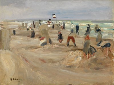 Na praia de Noordwijk de Max Liebermann