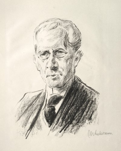 Pasta de madeira Arno: Portrait Arno Holz, 1923. de Max Liebermann