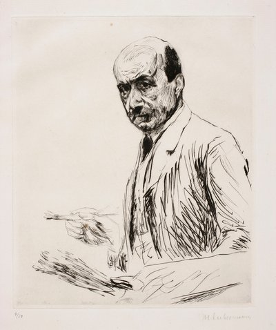 Autorretrato com paleta de Max Liebermann
