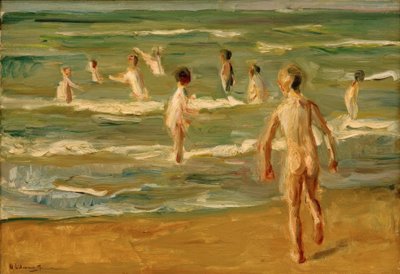 Banhistas meninos de Max Liebermann