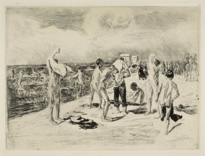 Rapazes a tomar banho de Max Liebermann