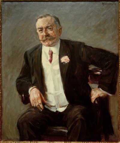 Retrato do Conselheiro Privado Industrial Friedrich Carl Duisberg, sentado de Max Liebermann