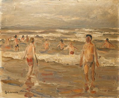 Meninos tomando banho no mar; Meninos tomando banho no mar, 1899 de Max Liebermann