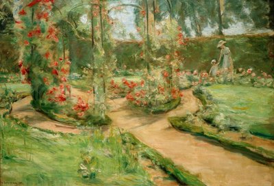 O jardim de rosas em Wannsee com a filha e a neta de Max Liebermann