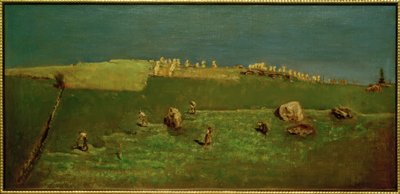 O cortador de grama - colheita de feno no Tirol de Max Liebermann