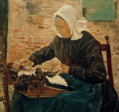 Uma fabricante de rendas holandesa de Max Liebermann