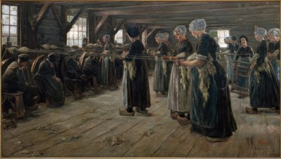 Limpeza de linho em Laren de Max Liebermann