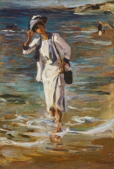 Mulher na praia 1908 de Max Liebermann