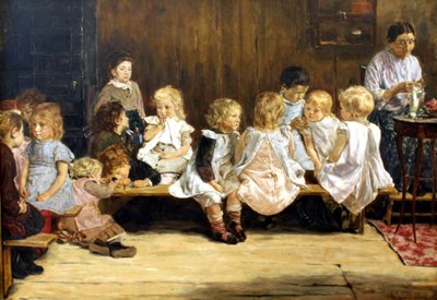 Alemão: Kleinkinderschule in Amsterdam Escola infantil em Amesterdão de Max Liebermann