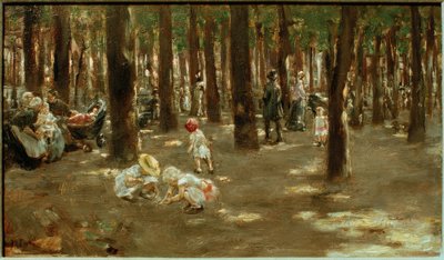 Parque infantil no Tiergarten em Berlim de Max Liebermann