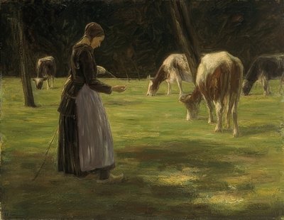 Kuhhirtin. 1890-192 de Max Liebermann
