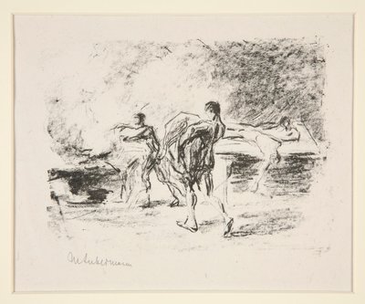 Queima de cadáveres, para Bassompierre de Goethe (cena de cremação) de Max Liebermann