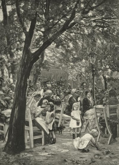 Liebermann, concerto no jardim da cerveja de Max Liebermann