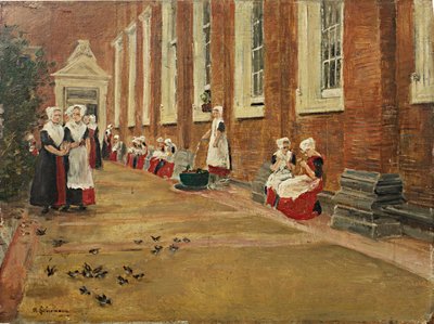 Liebermann, Max - Estudo para a Hora Livre no Orfanato de Amesterdão - Eberle 1876 28 de Max Liebermann