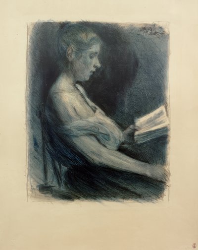 M.Liebermann, menina da leitura de Max Liebermann