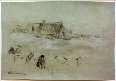 M.Liebermann, casas de praia, nas cabras de primeiro plano de Max Liebermann