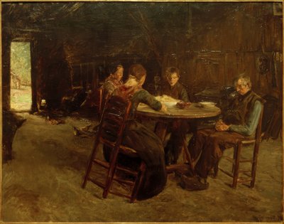 Agricultores da Frísia Oriental na mesa de oração de Max Liebermann