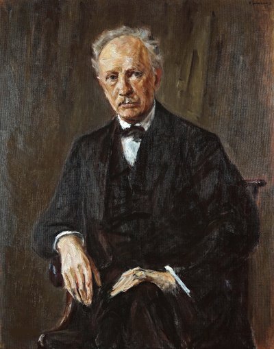 Retrato do compositor Richard Georg Strauss 1864-1949, 1918. de Max Liebermann