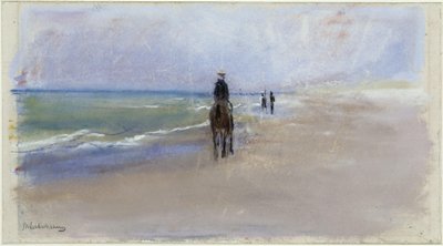 Cavaleiro na praia de Max Liebermann