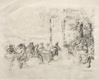 Restaurante na água. de Max Liebermann