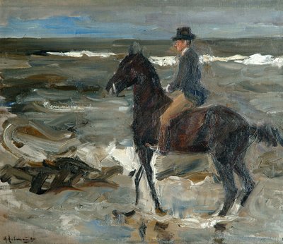 Cavaleiro na praia de Max Liebermann