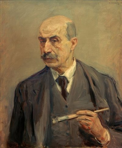 Auto-retrato com pincel de Max Liebermann