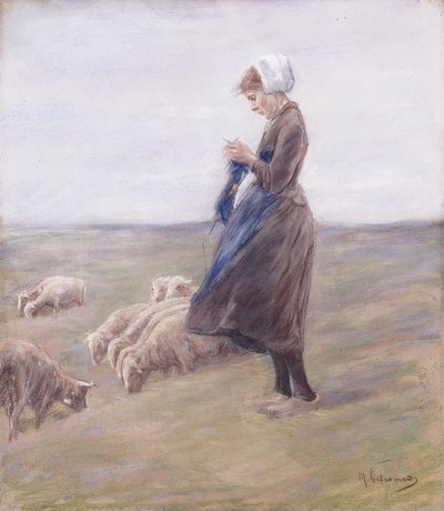 Pastora; Schafhirtin, 1887 de Max Liebermann