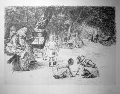 Brincando com crianças de Max Liebermann