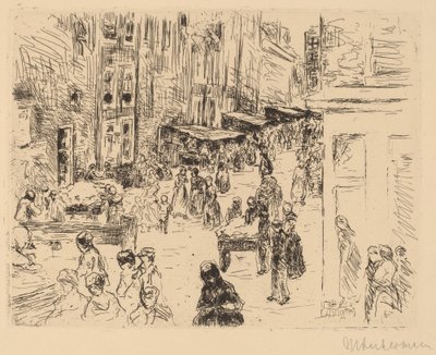 O Bairro Judaico em Amesterdão, 1906. de Max Liebermann