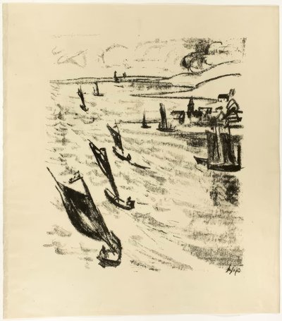 Barcos na Lagoa, de The Samland Ode de Max Pechstein
