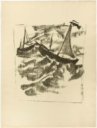 Barcos na tempestade, de The Samland Ode de Max Pechstein