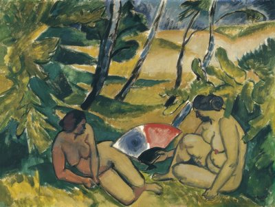 Os banhistas, 1912 de Max Pechstein