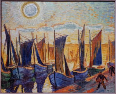 Barco de pesca em Leba de Max Pechstein