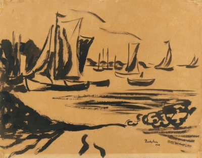 barcos a remos de Max Pechstein