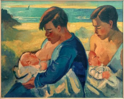 Mães que amamentam de Max Pechstein