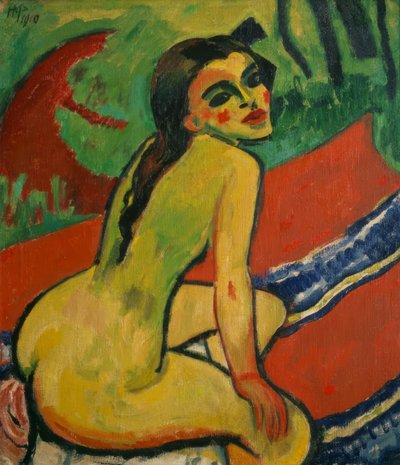 Nu feminino sentado de Max Pechstein