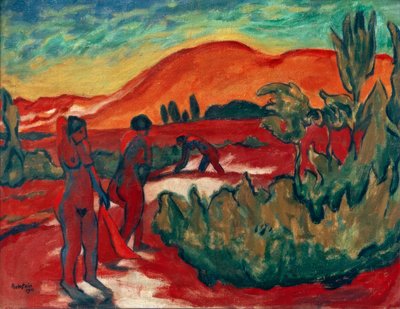 Verão nas dunas de Max Pechstein
