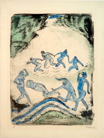 A Dança (Dançarinos e Banhistas na Lagoa da Floresta) de Max Pechstein