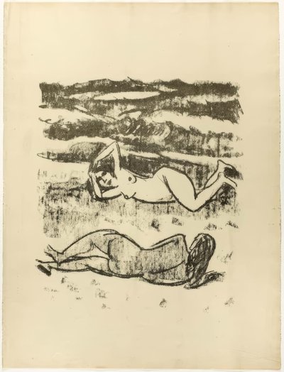 Duas mulheres reclinadas, de The Samland Ode de Max Pechstein