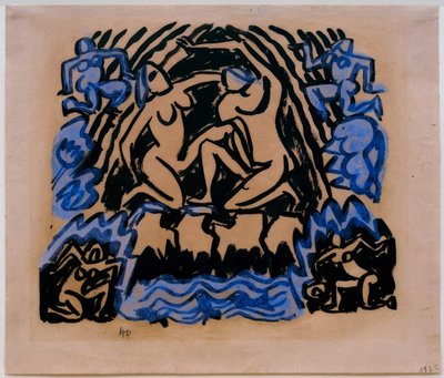 Nus femininos na natureza de Max Pechstein