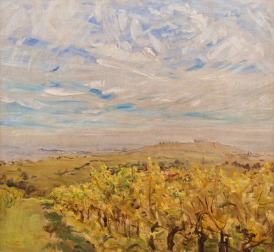 Início do outono no Palatinado. Vinhedos em Neukastel, 1927 de Max Slevogt