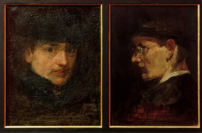 Auto-retrato - auto-retrato no perfil de Max Slevogt