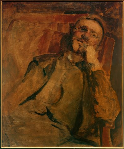 Auto-retrato na cadeira de Max Slevogt