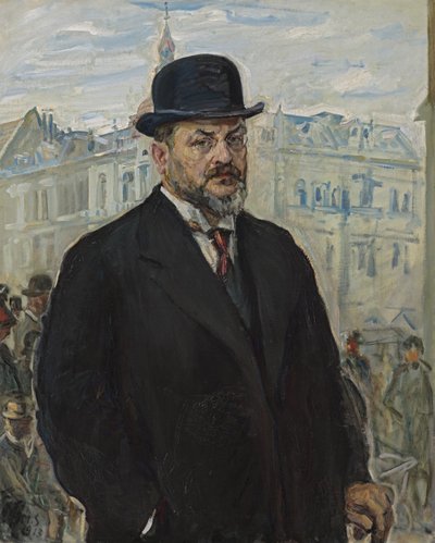 Auto-retrato com chapéu preto de Max Slevogt
