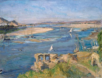 O Nilo perto de Assuão, 1914 de Max Slevogt
