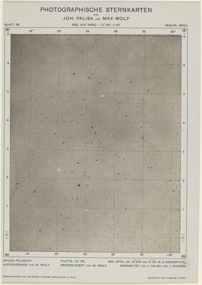 Cartas Estelares Fotográficas (24 de abril de 1901) de Max Wolf and Joh. Palisa