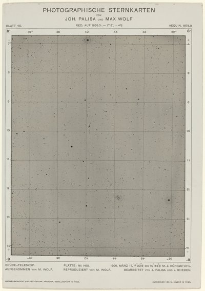 Cartas Estelares Fotográficas (17 de março de 1906) de Max Wolf and Joh. Palisa