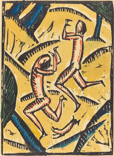 Dois dançarinos nus em uma paisagem de Max Zachmann